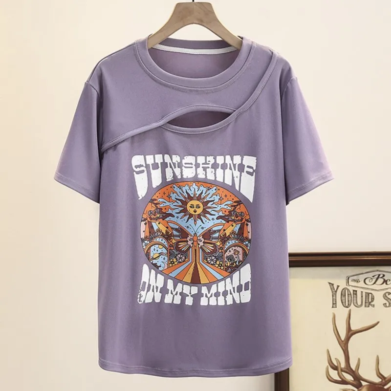 

Женская футболка с круглым вырезом, с коротким рукавом