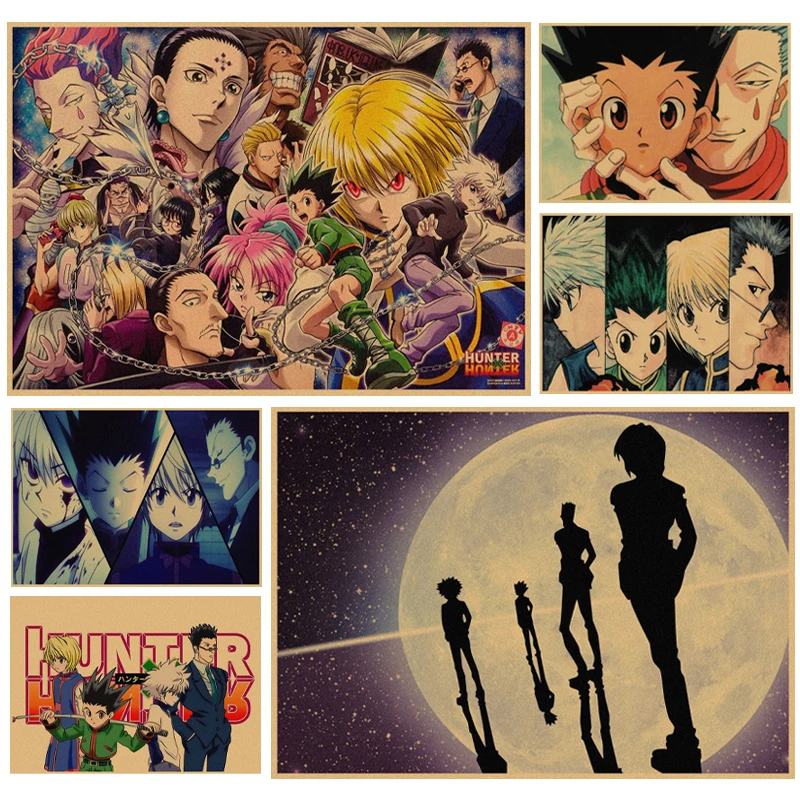 

Hunter X Hunter Posters Anime Interior Paintings For Bedroom Home Decoration Accessories Pictures for Wall Vintage Retro Paper