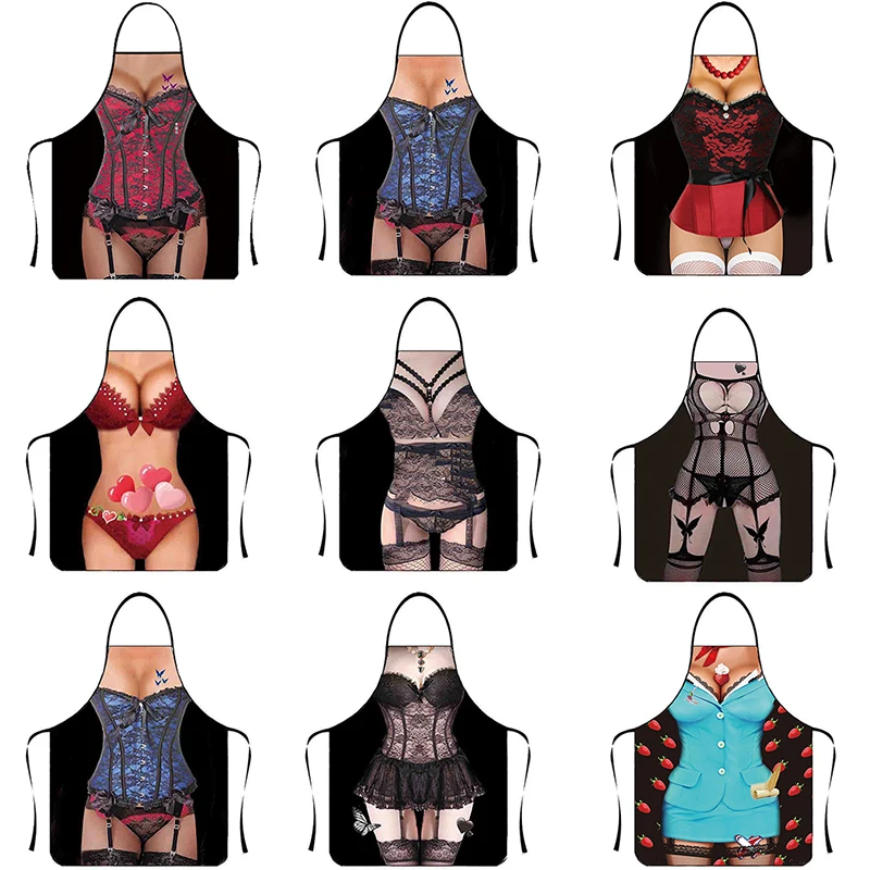 

Фартук с индивидуальным рисунком для мужчин, Забавный кухонный аксессуар, Рождественское украшение, необычная пара