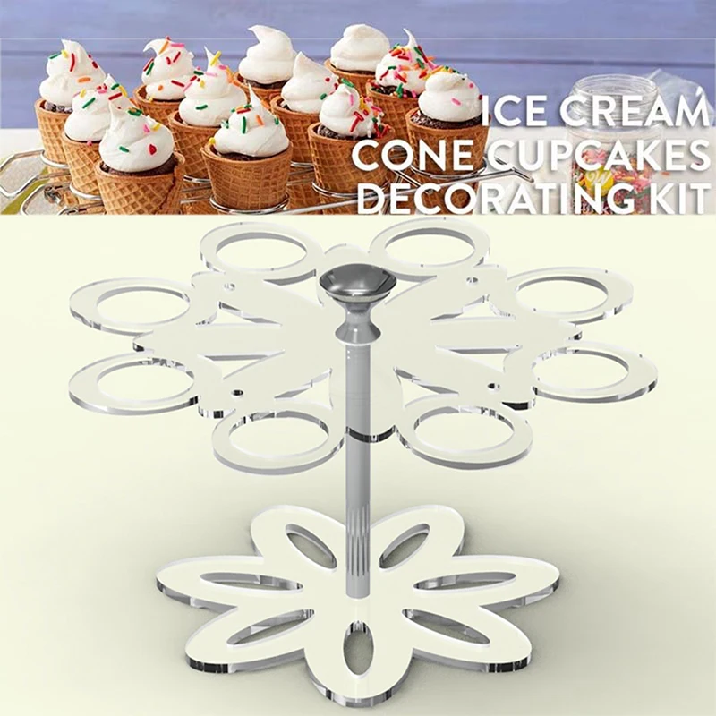 

Подставка для мороженого с 6/8 отверстиями, витрина для суши, рулон вафельной еды, картофеля фри, ручной акриловый держатель для кексов, попкорна, снега