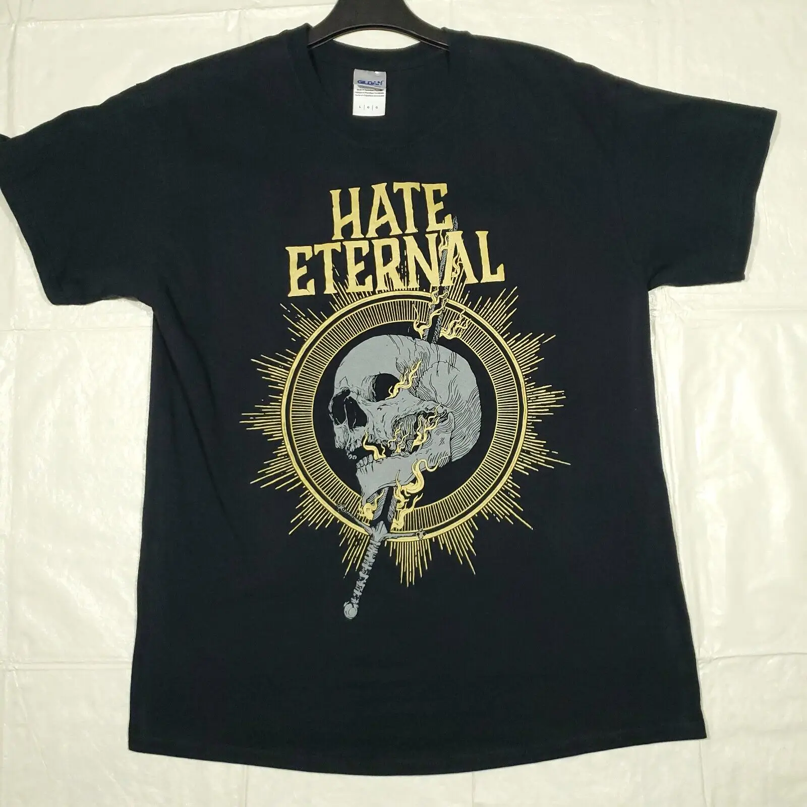 Мужская футболка с надписью «Hate Eternal», размер L