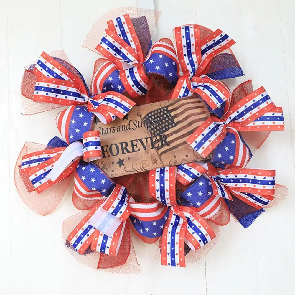 

Independence Day Decoration Wreath 4Th Of July Ornament Wreaths Decor For Home DIY Decoration Front Door Wall Outside