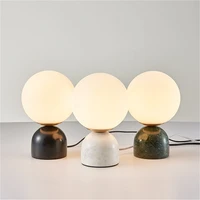 hot sale nordic design creative desk lamp modern fashion glass lighting decor marble table light