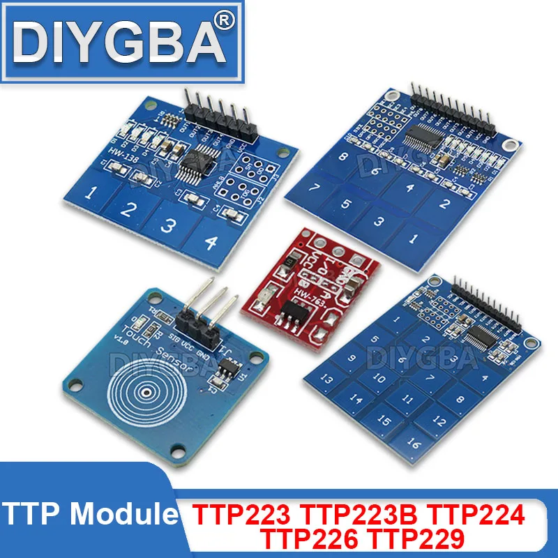 TTP223/TTP223B/TTP224/TTP226/TTP229 сенсорный цифровой 1/4/8/16 канальный микро сенсорный модуль конденсатора цифровой сенсорный переключатель