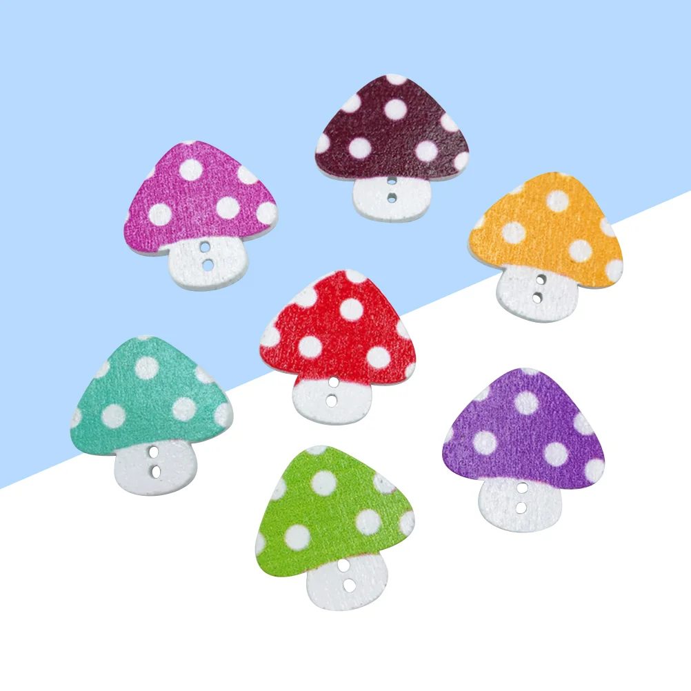 

Buttons Woodsewing Button Craft Crafts Decorative Mushroom Scrapbooking Cartoon Wooden Clothes Baby Natural Sewing Buttons