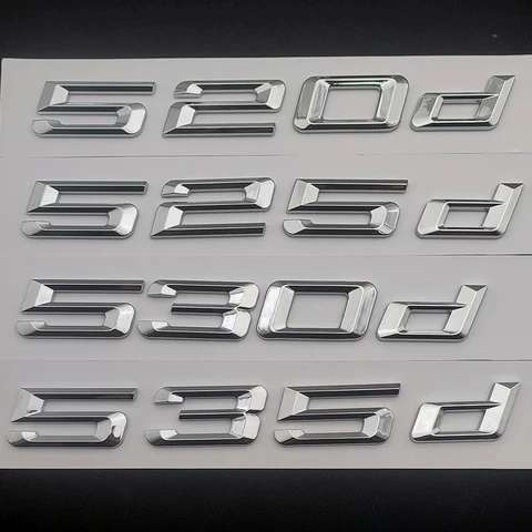 3D ABS Наклейка На Эмблему Багажника Автомобиля Для BMW 520i 525i 530i 535i 520d 525d 530d Xdrive E60 E39 E34 F10-аксессуар Д...