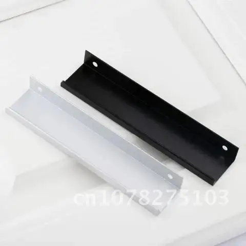 Ручки ручки скрытые квадратные мебельные шкафы черные простые стальные