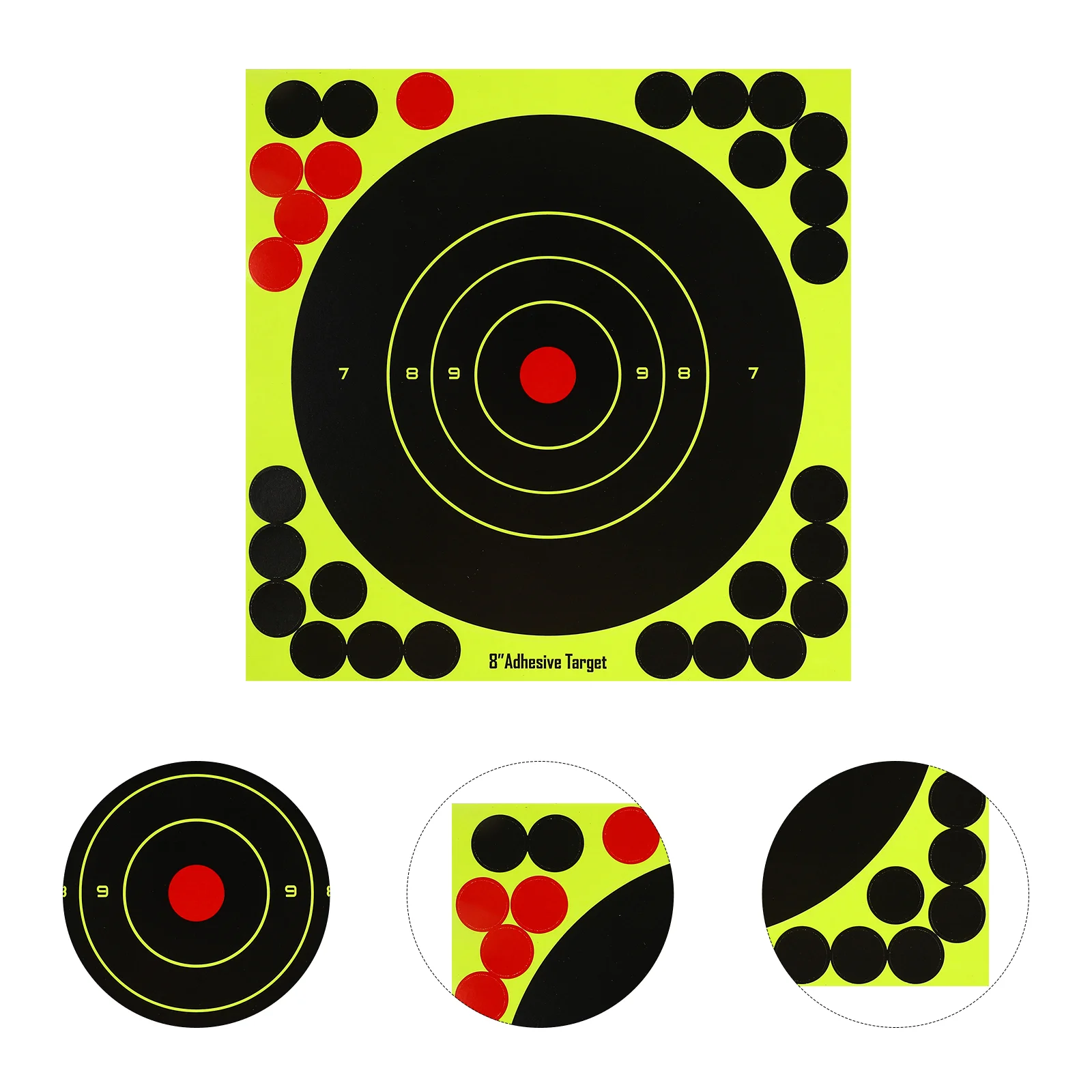 

30 Pcs Gun Paper Aiming Papers Zone Targeted Adhesive Stickers Shooting Fluorescence