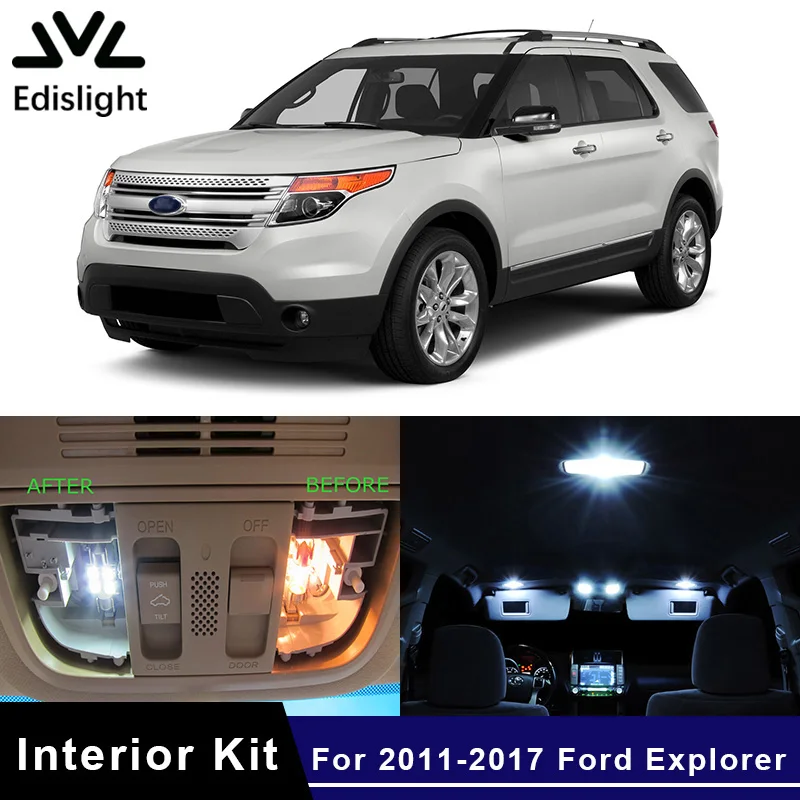 

13 шт., посылка льные лампы для салона Ford Explorer 2011-2017