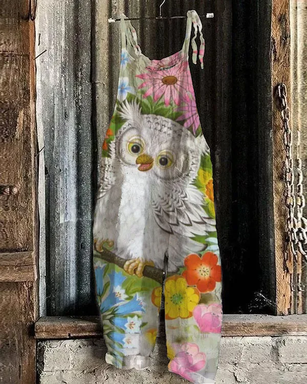 

The latest spring and summer women's jumpsuit pants are pure and cute, with small and fresh prints and vintage seaside beaches