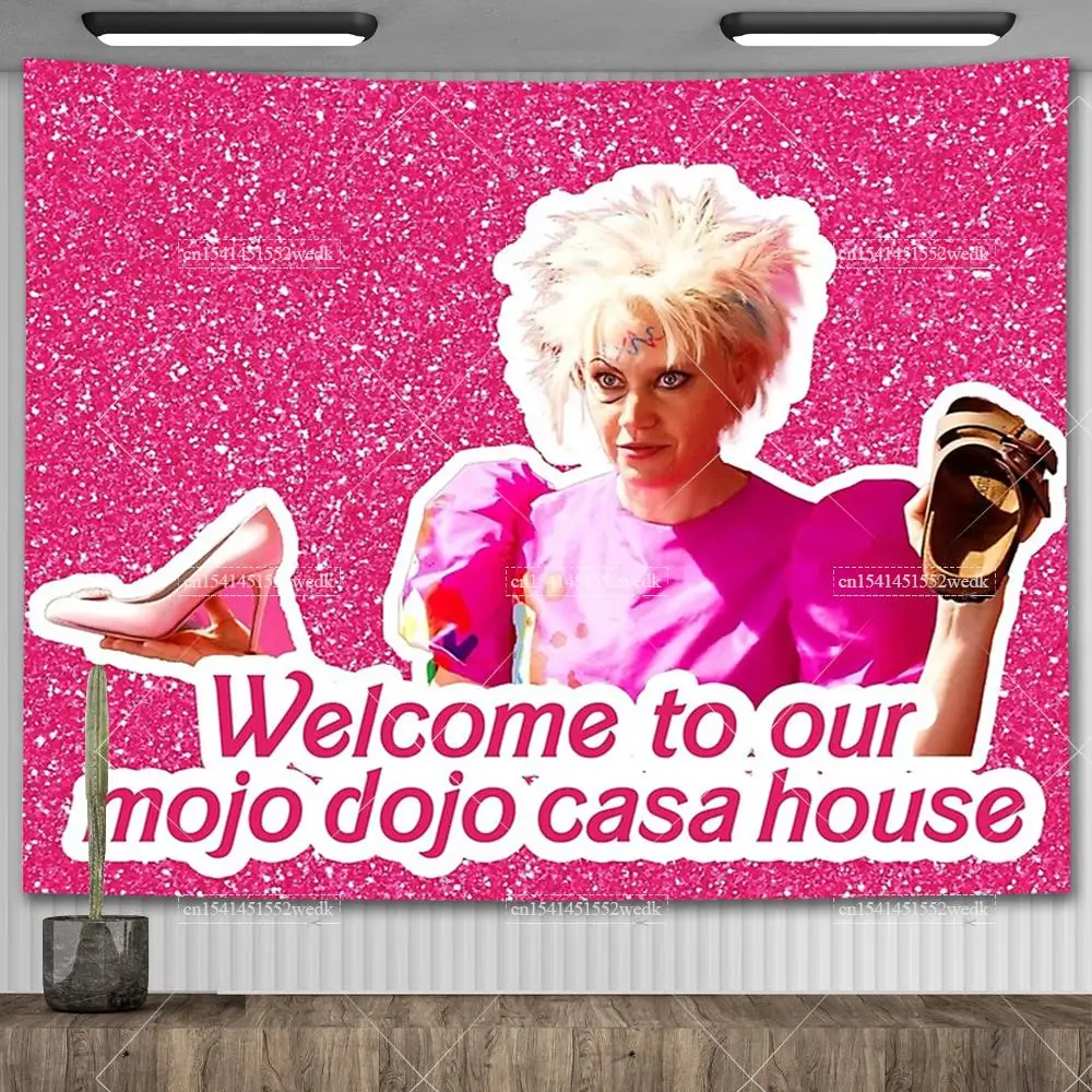 Настенный гобелен с надписью We Make This Mojo Dojo Casa Y2k розовый эстетический Декор для