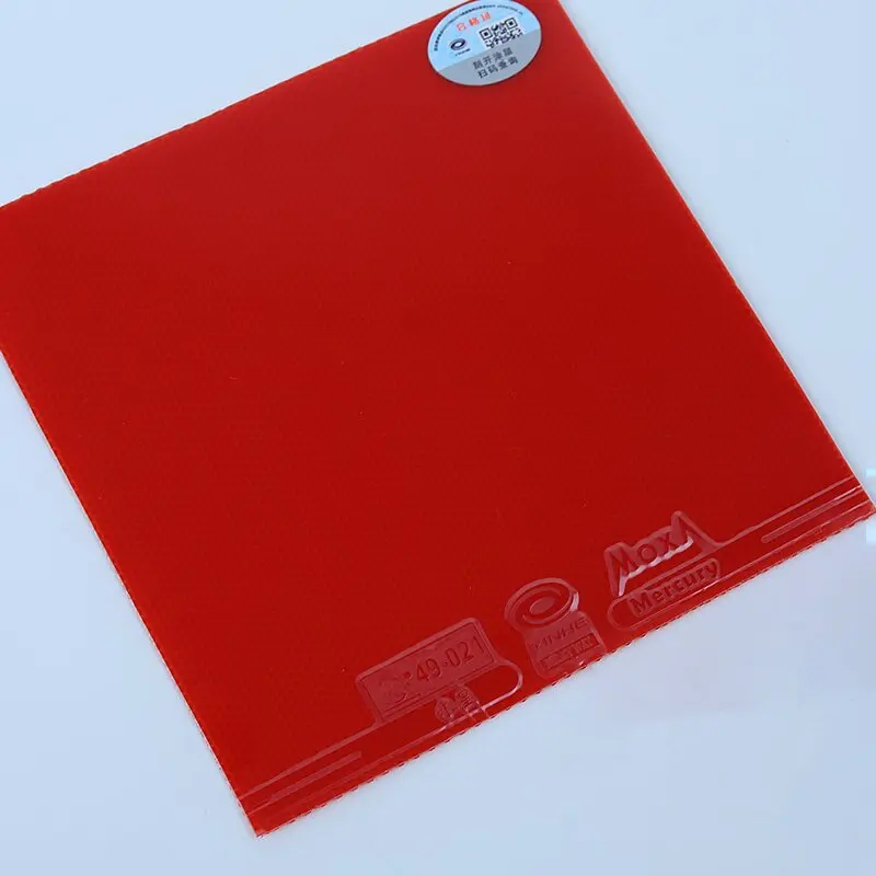 Фото Накладка для настольного тенниса YINHE OX Black Red MERCURY с шипами внутрь, без губки, для начинающих, одобрена ITTF №4