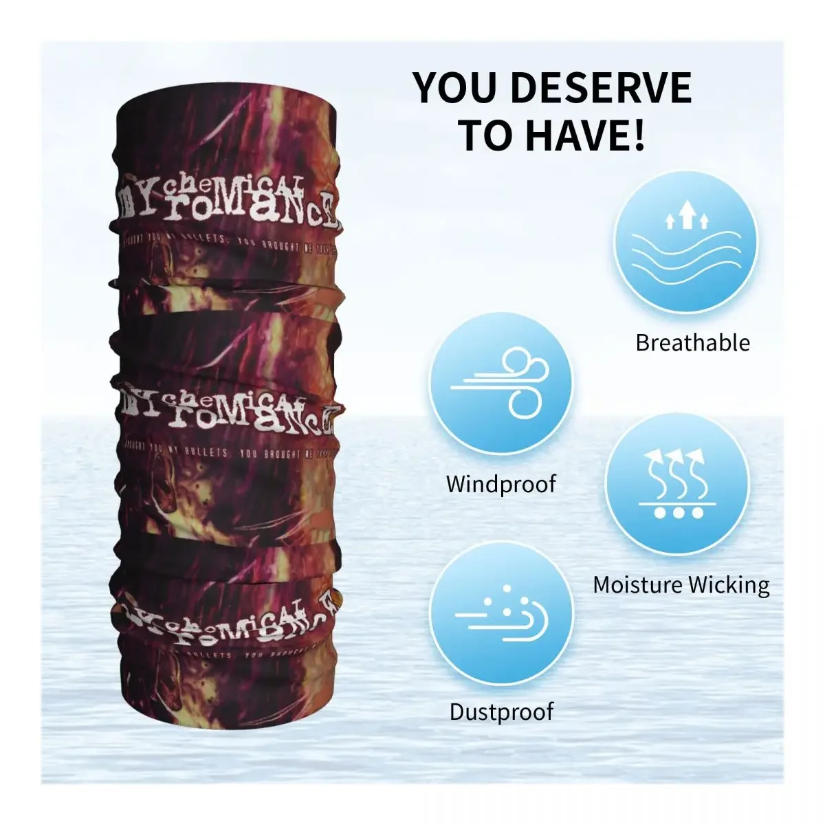 Бандана Mcr Band в стиле панк-рок Шейная Обложка с принтом Мой Химический