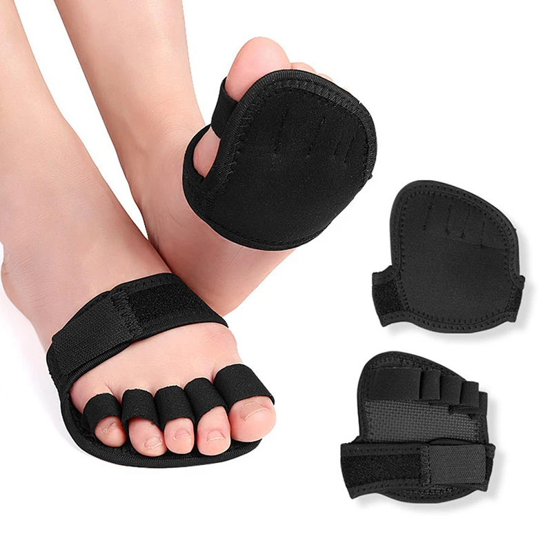 

1Pair Elastic Toe Separator Foot Care Half Insoles Five Finger Socks Pads Bunion Sleeve Protector Hallux Valgus Forefoot Care