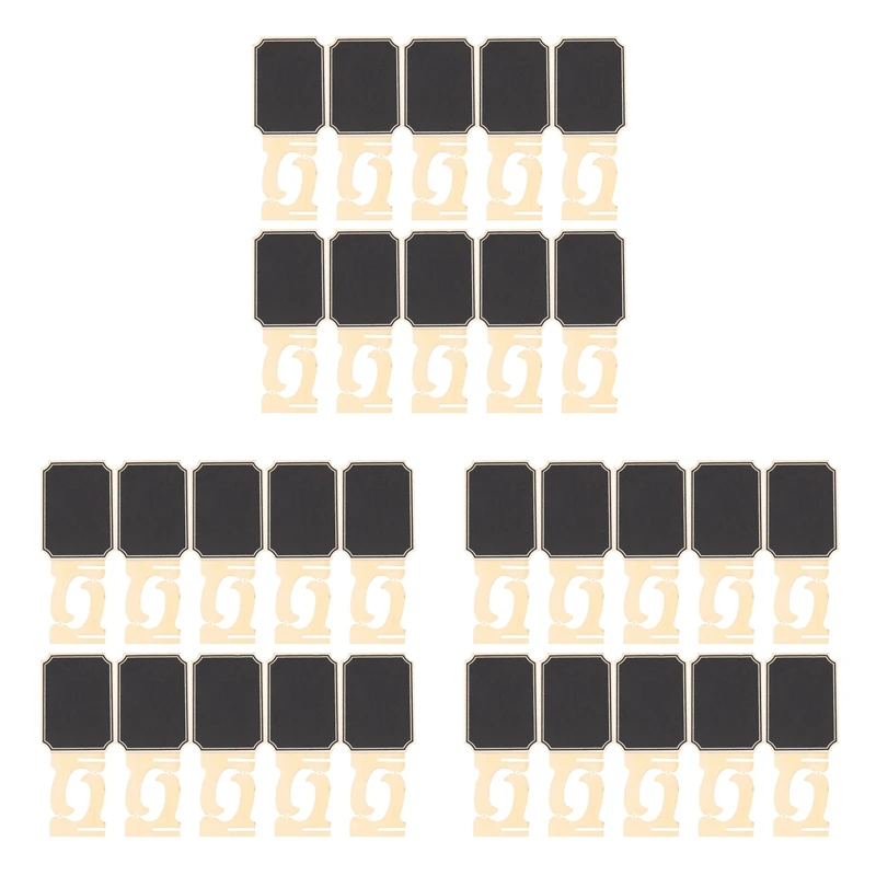 

60 Pack Mini Chalkboards With Support Easels Stand,Place Cards Small Rectangle Little Wood Blackboard For Weddings