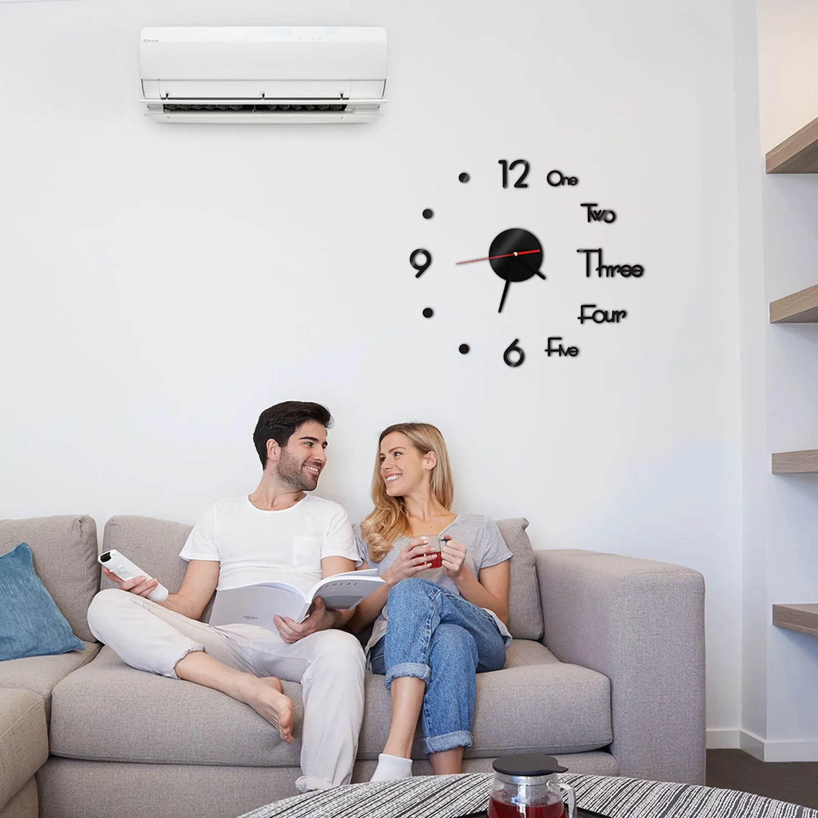 

Wall Sticker Clock Simple Clock Mute Home Pink And Purple Stickers for Girls Acrylic Mirrors for Wall Sticky Wall Mirror Decals