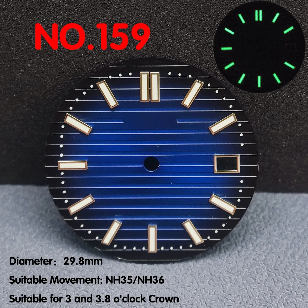 Часы HN35 циферблат один календарь полосатый 29 8 мм светящийся замена и ремонт