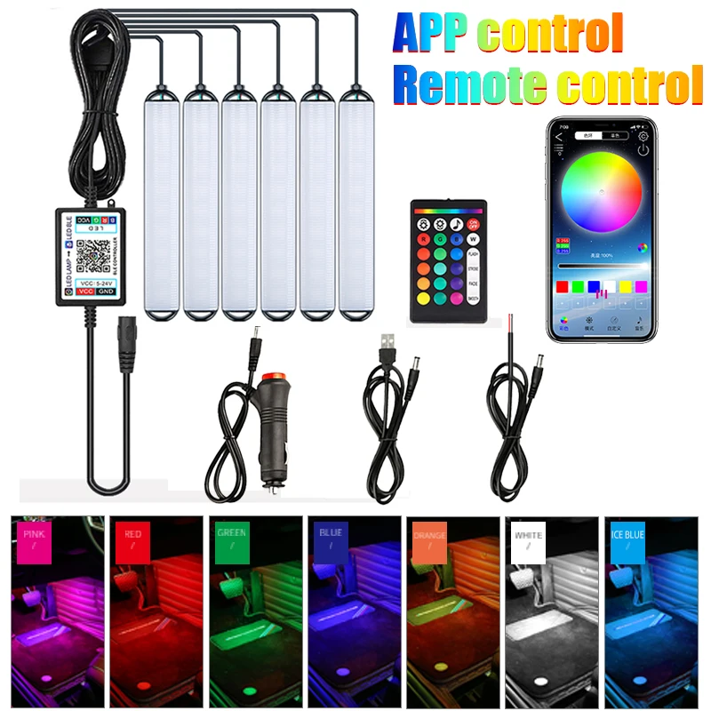 Подсветка Автомобильная светодиодная с подсветкой 6 шт.