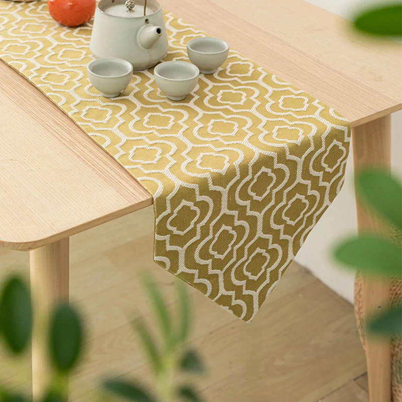 Новая Элегантная Бирюзовая настольная дорожка с принтом украшения для