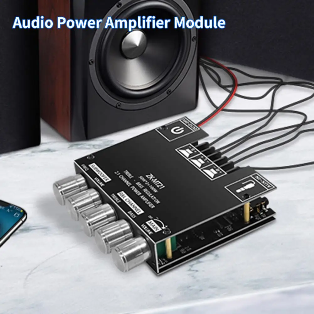 

Полезные Hi-Fi аудио аксессуары, плата цифрового усилителя Bluetooth-compatible5.0 2,1, модуль платы усилителя сабвуфера