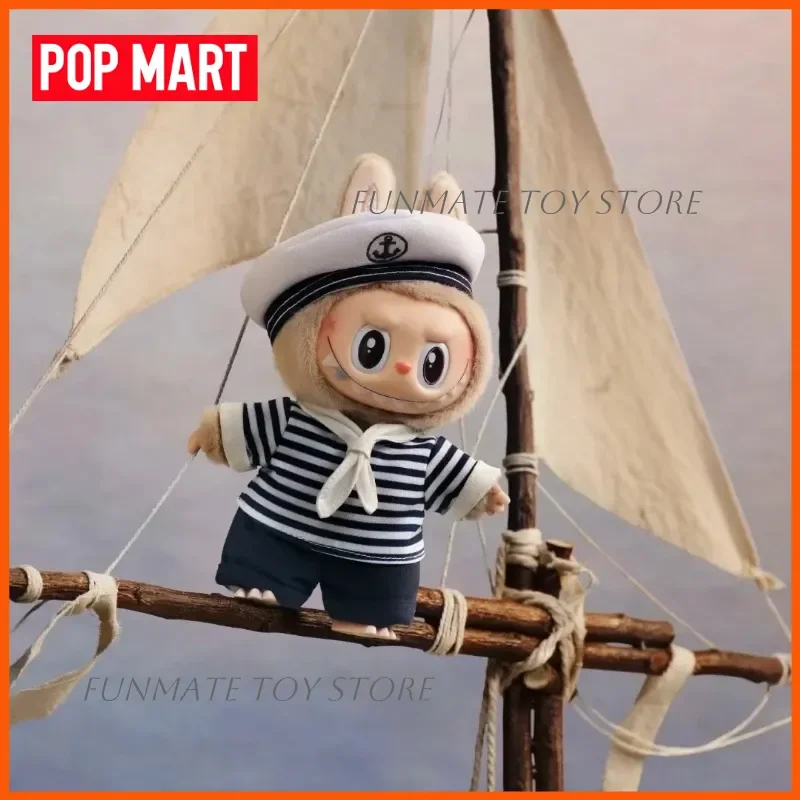 Фото Оригинальная серия POP MART New Flying LABUBU: Лабубу Капитан, Моряк, Русалка — виниловые плюшевые подвески-карточки, коллекционные фигурки, подарок для девочек №3