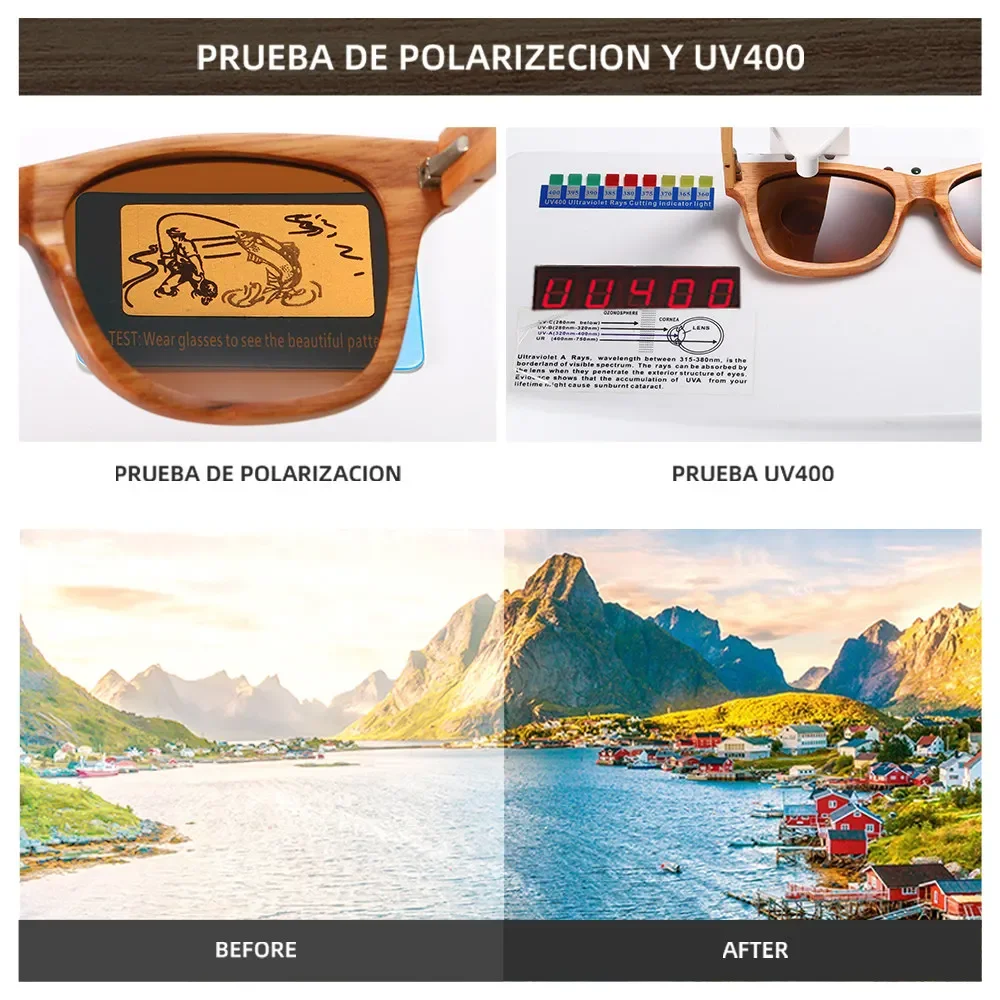 Солнцезащитные очки с бамбуковой оправой GM для мужчин и женщин винтажные