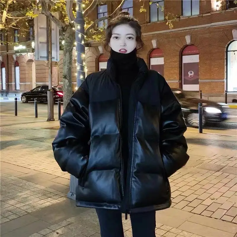 

Korean Long Sleeve Loose Down Jacket Women's 2022 Coat Winter New Female Jacket Puffer Clothes Women Thick Bread Casual Warm