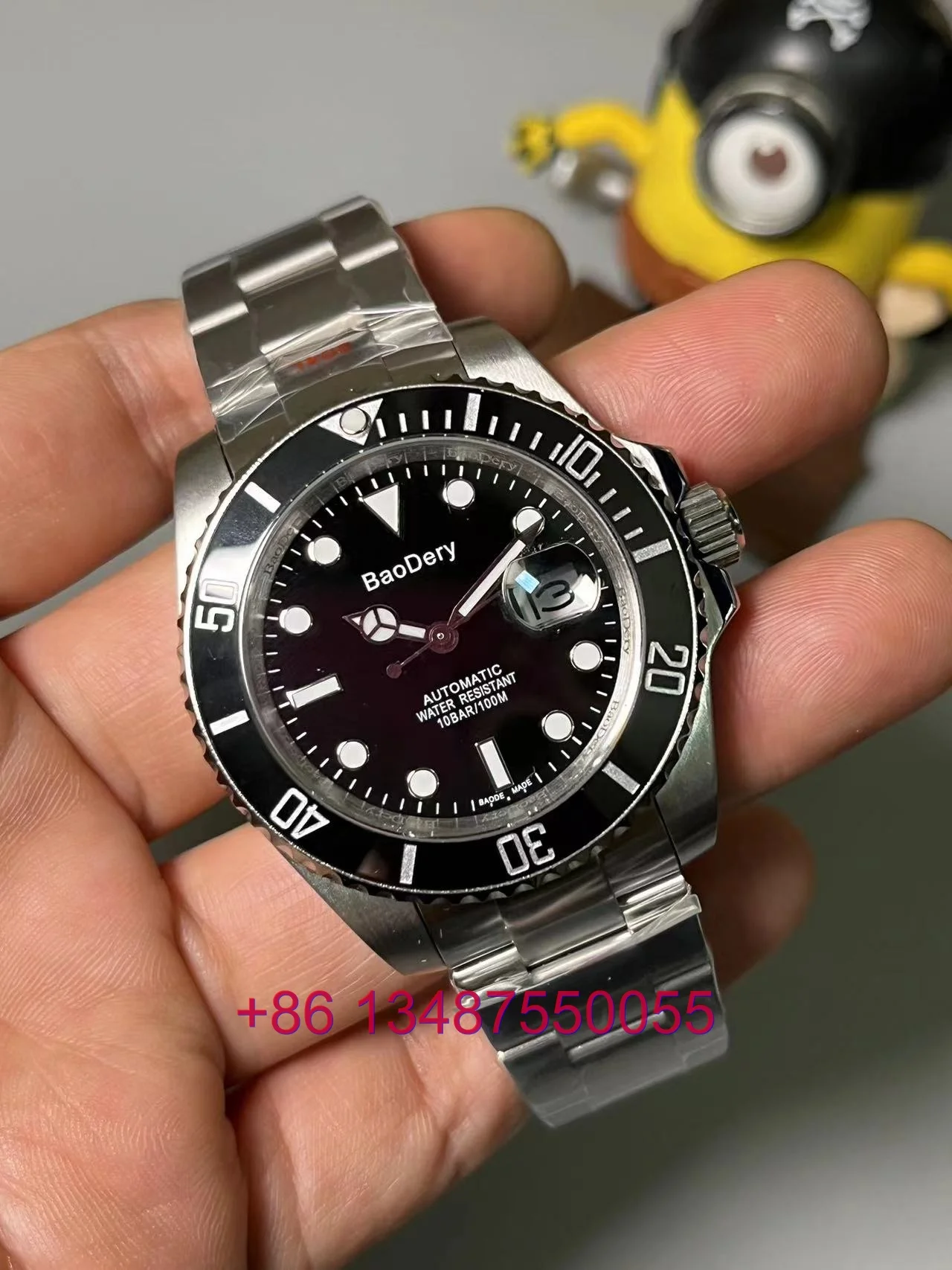 

Мужские спортивные часы BaoDery класса люкс 41 мм с сапфировым светящимся стеклом 2813 автоматические механические мужские часы из нержавеющей стали классические черные
