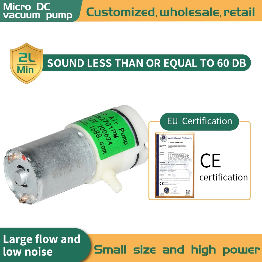 Маленький диафрагменный вакуумный насос для медицинского высокого давления 1 0 3