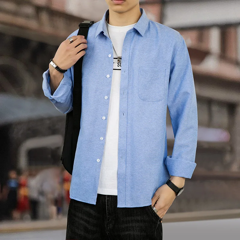 Рубашка мужская одежда Новинка весна-осень 2023 Корейская модная Быстрая