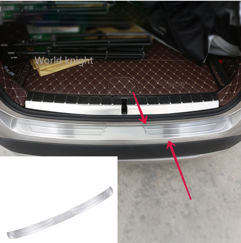 

Автомобильная подставка из нержавеющей стали для багажника, задний бампер, внешняя подставка, протектор, защитная крышка, отделка, Аксессуары для BMW X1 F48 2016-19