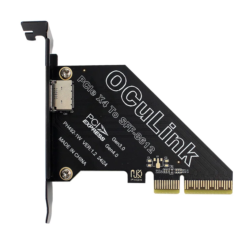 НОВЫЙ конвертер расширения 64 Гбит/с PCI Express 4.0 X4 в Oculink SFF-8612 + низкопрофильный