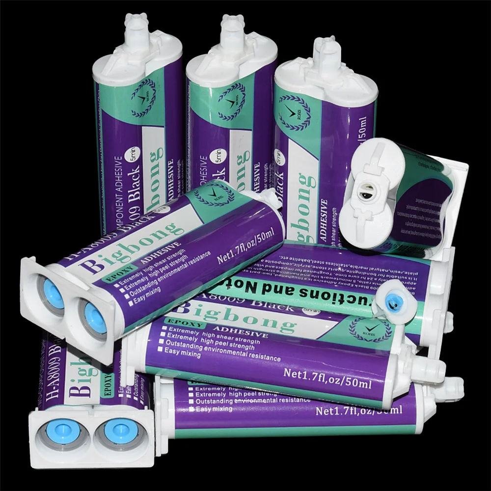 

1pc/10pcs Black Epoxy Resin Glue 1:1 Two-Component Structural Adhesive 50ml AB Glue for 50ml Caulking Gun 1:1 Glue Gun Dispenser