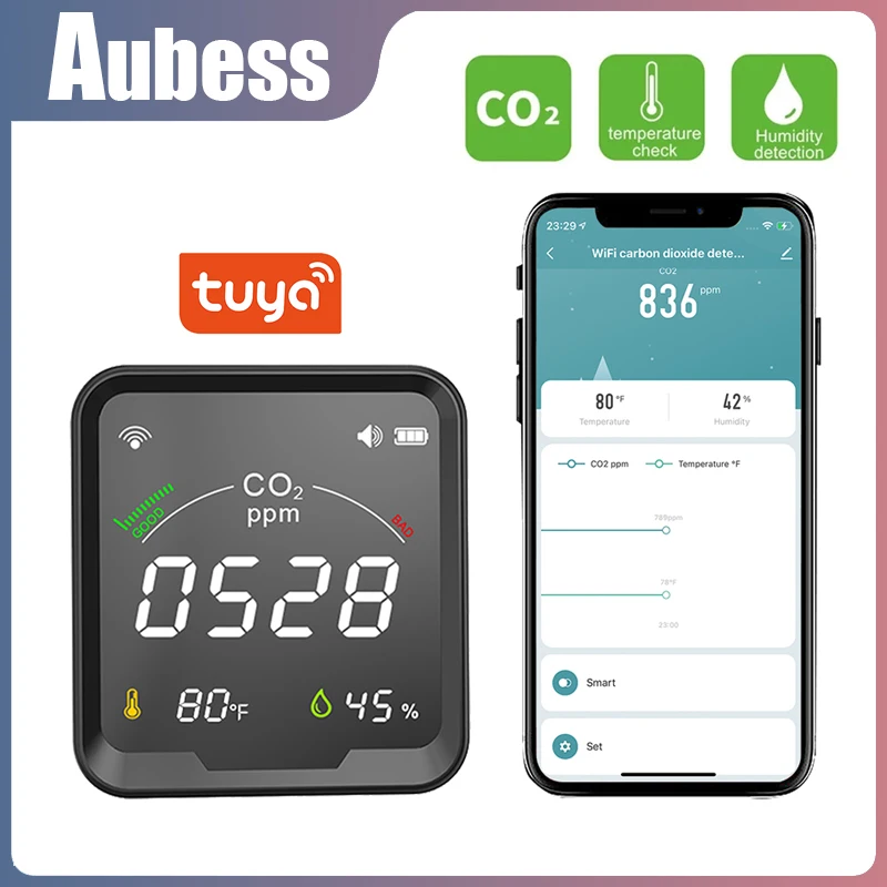 

3 в 1, многофункциональный цифровой измеритель углекислого газа и температуры