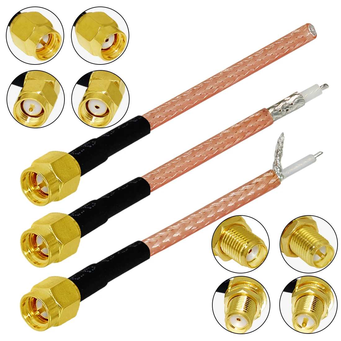 1 шт. SMA штекер/гнездо/RP штекер RG316 кабель другой конец без разъема/открытый/вилка