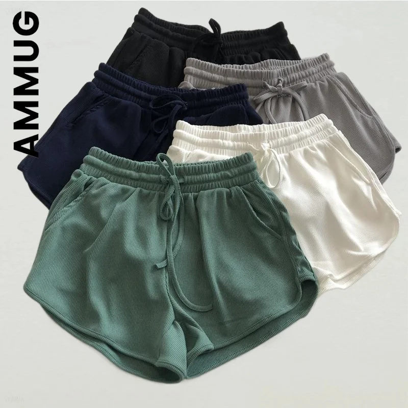 

Ammug Модные женские короткие брюки хлопковая Марля спальный свободный крой пижама брюки элегантные брюки мягкие тонкие женские брюки для же...