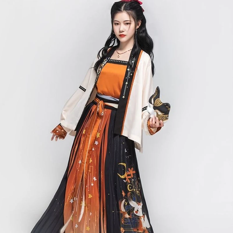 Lanshan Pavilion Moonlit Rabbit Hanfu женская песня вышитые рукава для самолета вытираемый
