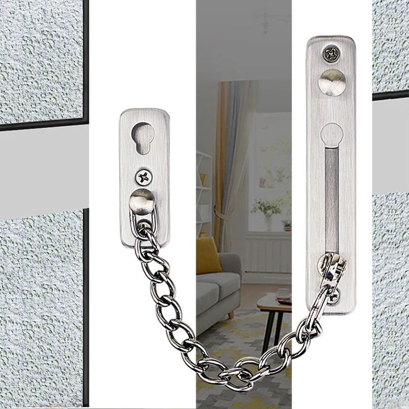 Замок дверной с защитой от кражи замок для дверей дома серебристый