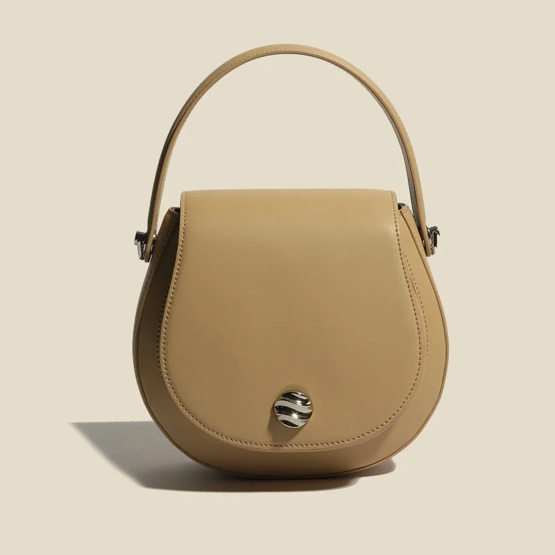 

Новинка 2023, роскошная брендовая осенне-зимняя диагональная женская сумка из натуральной кожи, маленькая сумка-седло на одно плечо