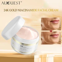 auquest 24k gold face cream niacinamide anti aging anti wrinkle fine lines hyaluronic acid for face care whitening skin care