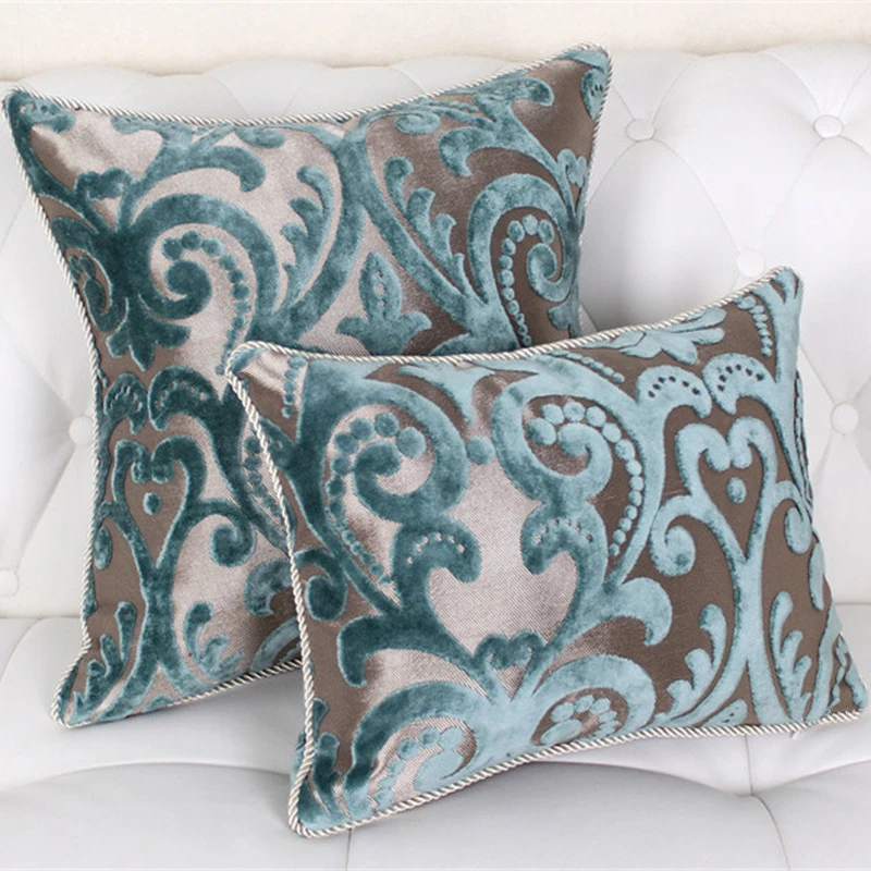 

Роскошная флокирующая Подушка Modren, 45, 60 дюймов, в клетку, элегантная, с цветами, для дома, дивана, Автомобильная подушка, подушки (без наполнителя)