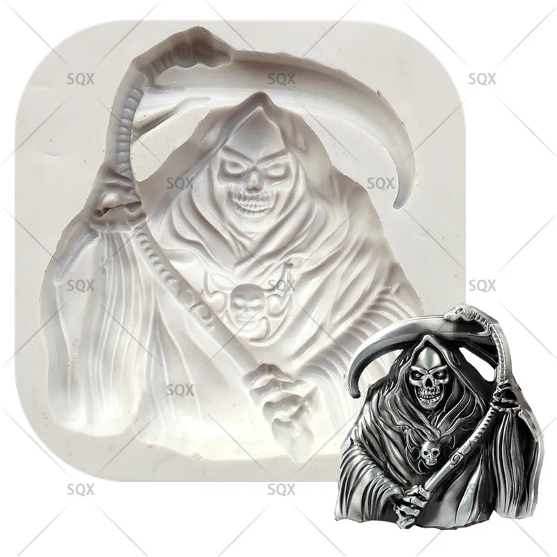 

Силиконовая форма серп, Хэллоуин, тыква, волшебник, Череп, призрак, помадка, шоколад, украшение для тортов, бордюр, сахарная мастика, помадка, молд 15211