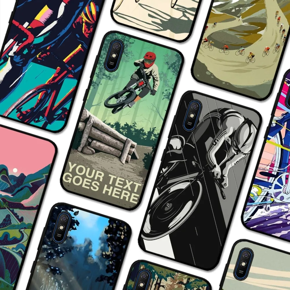 

BIKE CYCLING Art Phone Case For Redmi 5 6 7 8 9 10 plus pro 6 7 8 9 A GO K20 K30 K40 pro plus F3 Fundas