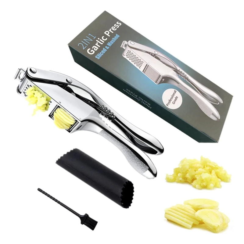 

Manual Garlic Press Aluminum Alloy Garlic Mincer & Ginger Press Easy to Clean