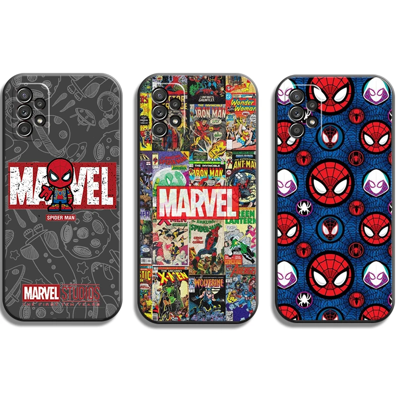 

Marvel Iron Man Spiderman Phone Cases For Samsung Galaxy A51 4G A51 5G A71 4G A71 5G A52 4G A52 5G A72 4G A72 5G Coque Funda