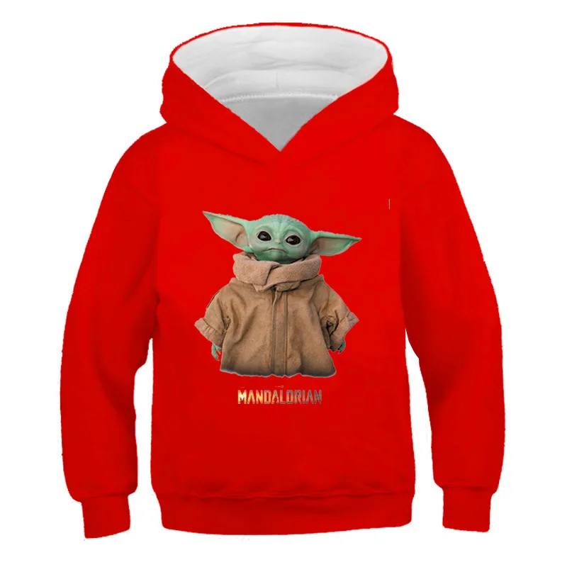 

Children's Mandalorian Yoda Sweatshirts Spring Autumn Long Sleeve Baby Yoda Hoodies Kids Boys And Girls Mandalorian Hooded Tops