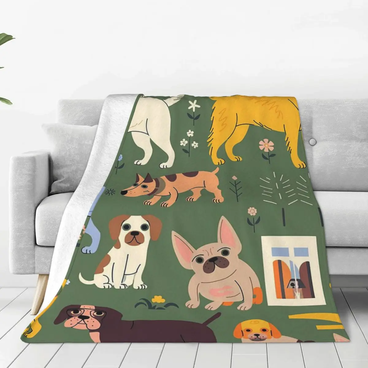 Одеяло Seemless с изображением собаки флисовые теплые одеяла для дивана пледы улицы
