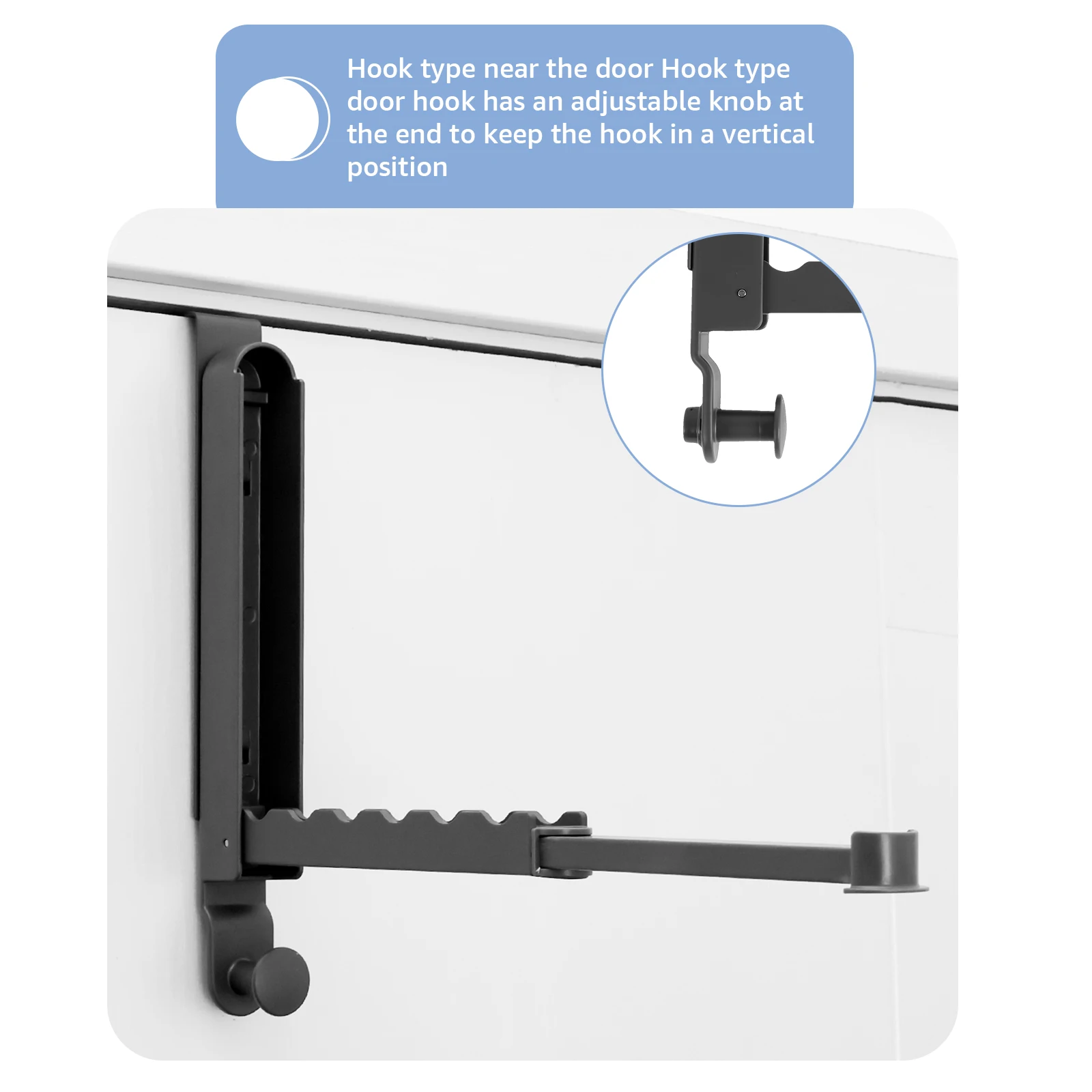 Выдвижная сушилка для одежды над дверью многофункциональная вешалка из