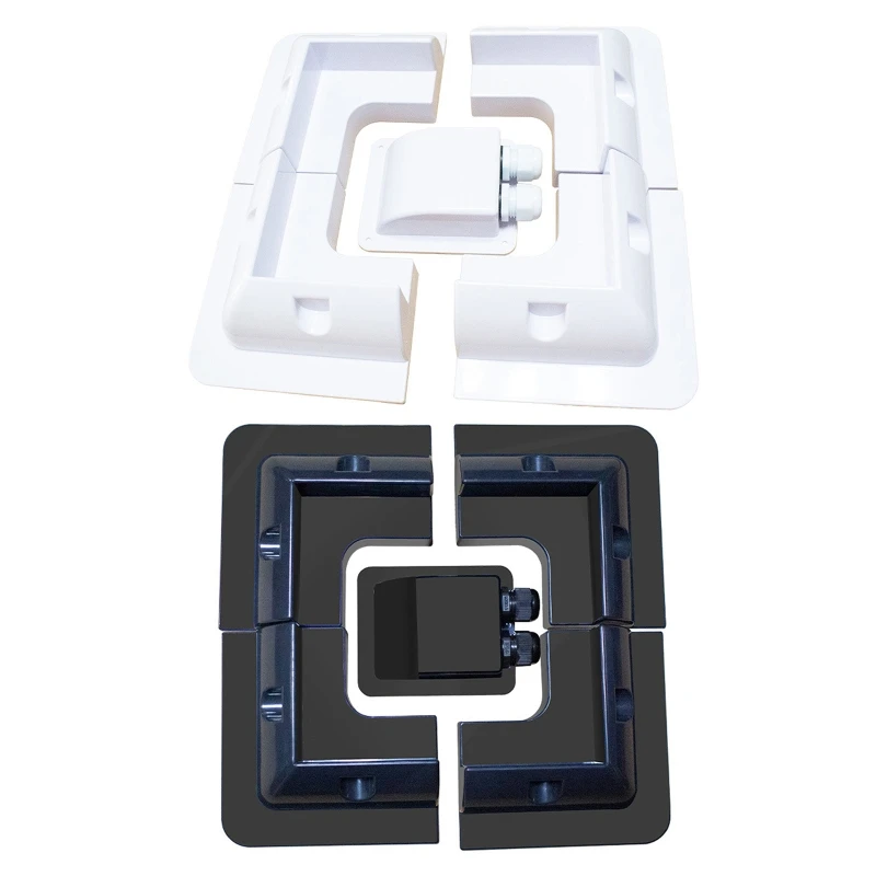 

Top Roof Solar Panel Mounting Fixing Bracket Kit Wire Box ABS Supporting Holder for Caravans Camper Boat Yacht Motorhome