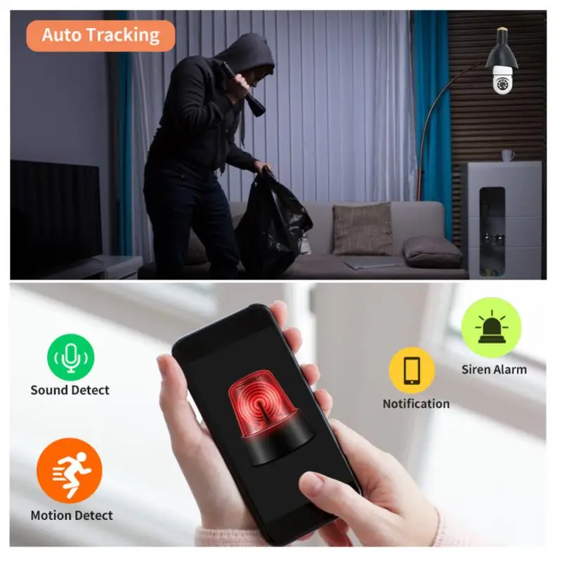 360 ° 5G Wifi панорамная ламповая камера 10 шт. инфракрасные лампы ночного видения